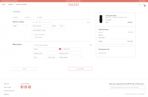 Haan Checkout Page